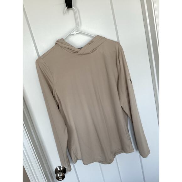 Unrl Men's Ultra Long Sleeve Pullover Hoodie Sports Performance Tan Size Small - Picture 1 of 10